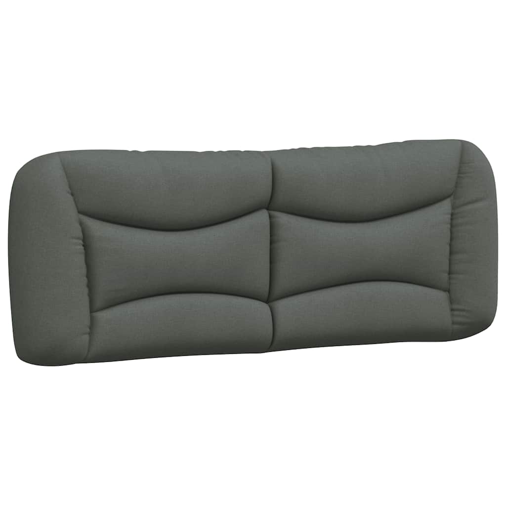 Cadre de lit sans matelas Hvar gris foncé 140x190 cm tissu