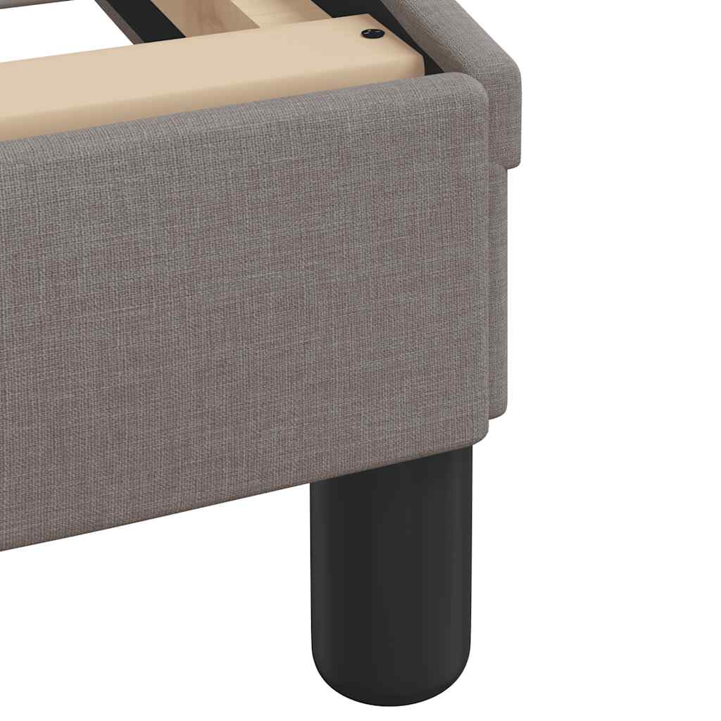 Cadre de lit sans matelas Hvar taupe 140x190 cm tissu