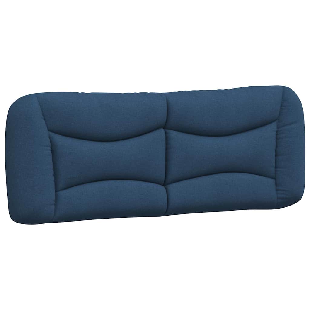 Cadre de lit sans matelas Hvar bleu 140x190 cm tissu