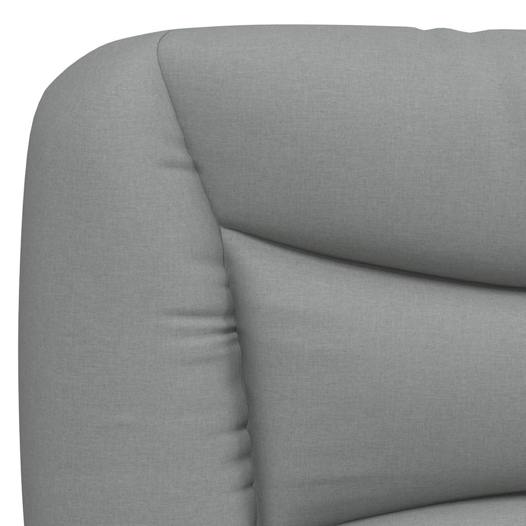Cadre de lit sans matelas Hvar gris clair 140x200 cm tissu