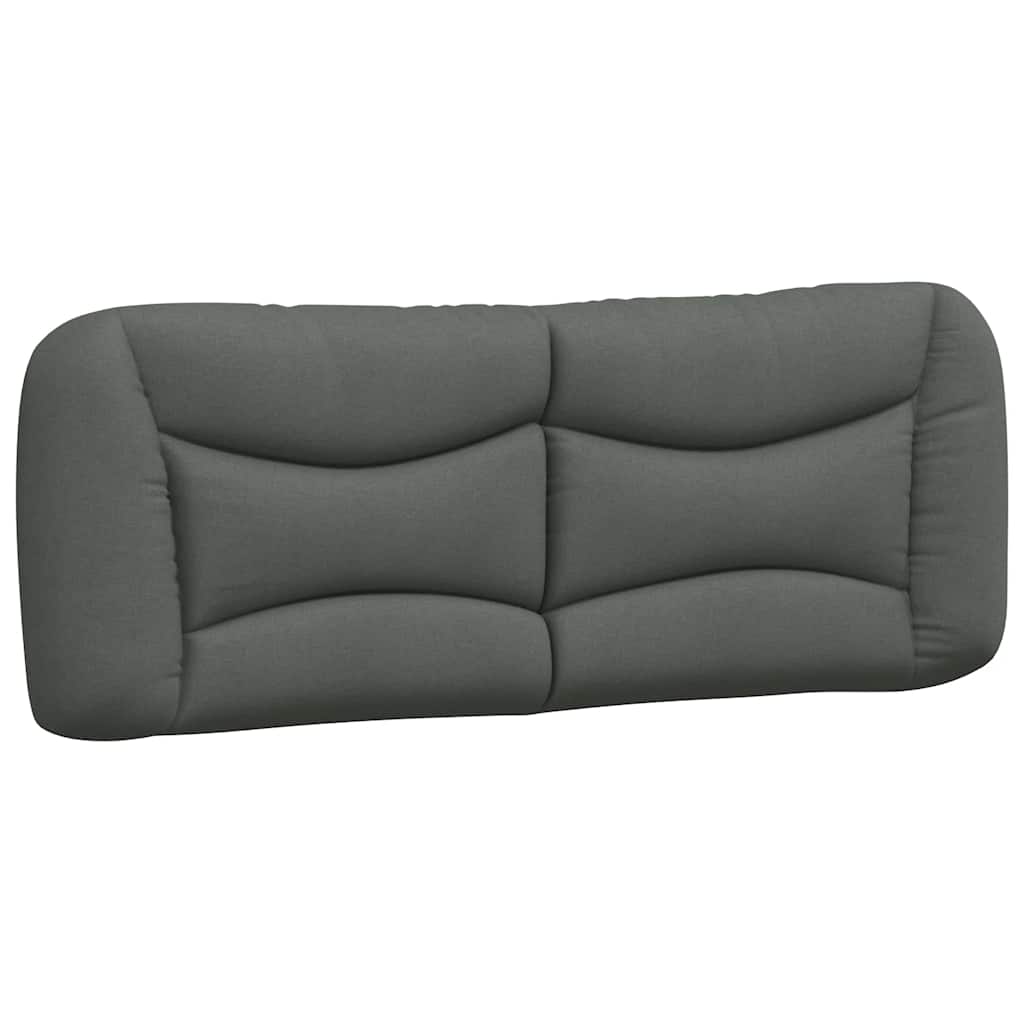 Cadre de lit sans matelas Hvar gris foncé 140x200 cm tissu