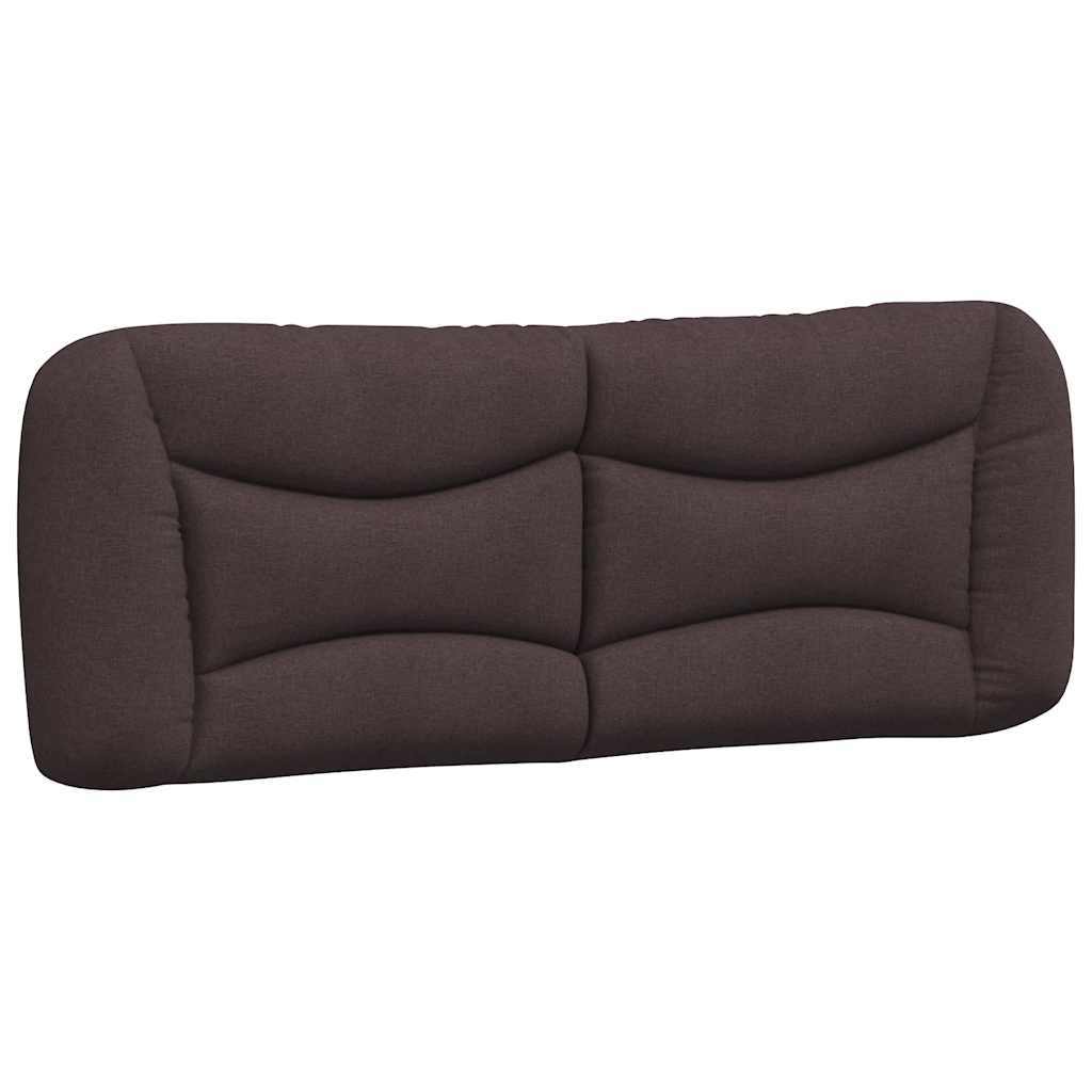 Cadre de lit sans matelas Hvar marron foncé 140x200 cm tissu