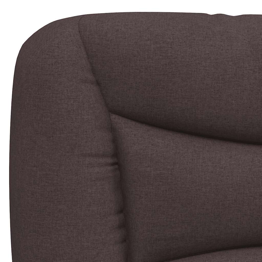 Cadre de lit sans matelas Hvar marron foncé 140x200 cm tissu