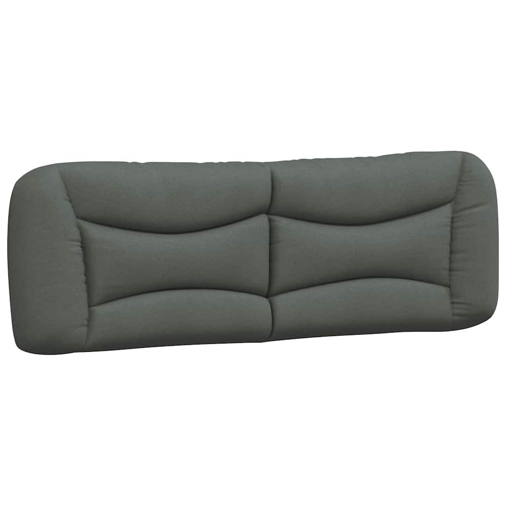 Cadre de lit sans matelas Hvar gris foncé 160x200 cm tissu