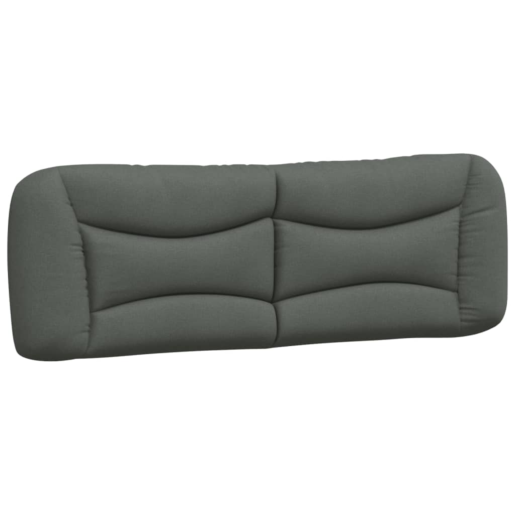 Cadre de lit sans matelas gris foncé 160x200 cm tissu - XIOS