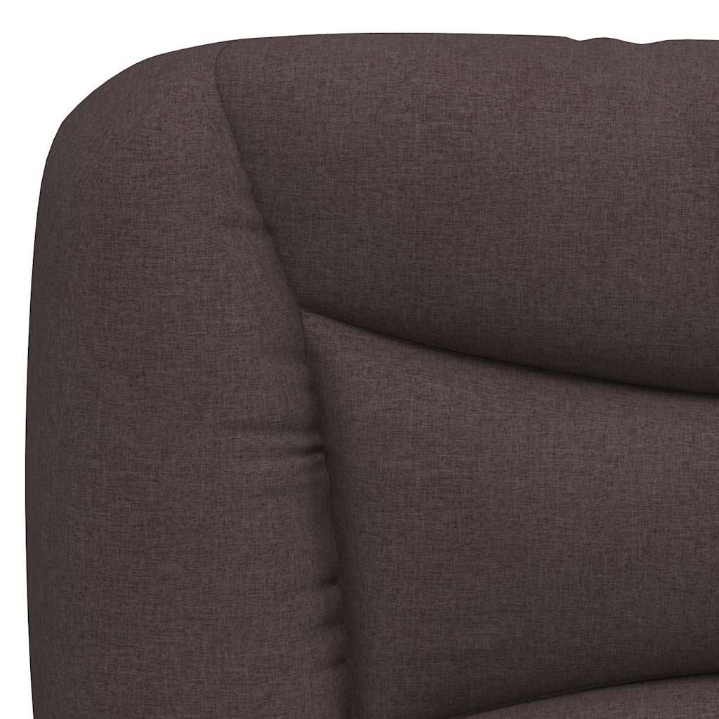 Cadre de lit sans matelas Hvar marron foncé 160x200 cm tissu