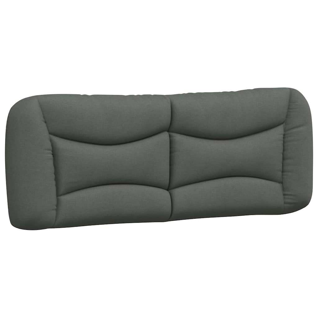 Cadre de lit sans matelas Hvar gris foncé 180x200 cm tissu