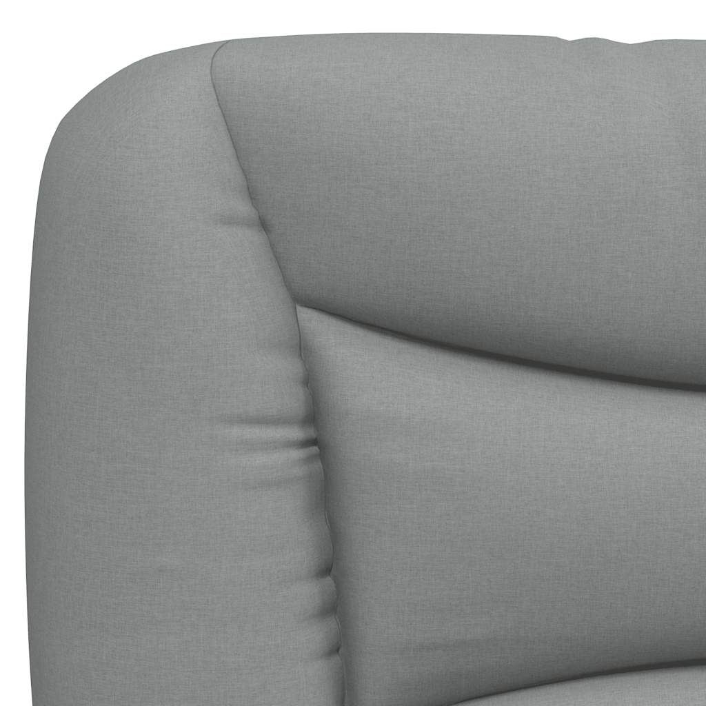 Cadre de lit sans matelas Hvar gris clair 200x200 cm tissu - XIOS