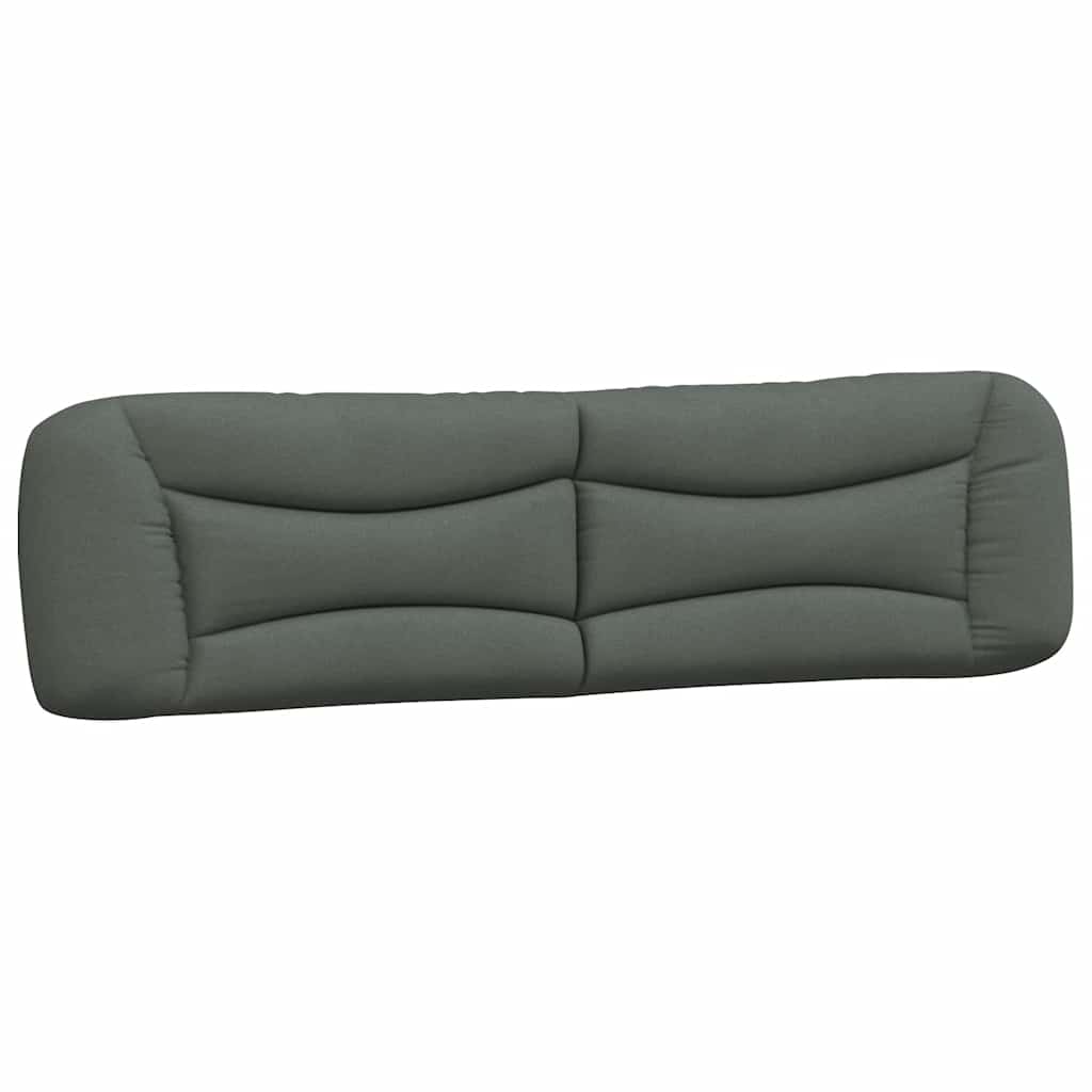 Cadre de lit sans matelas Hvar gris foncé 200x200 cm tissu - XIOS