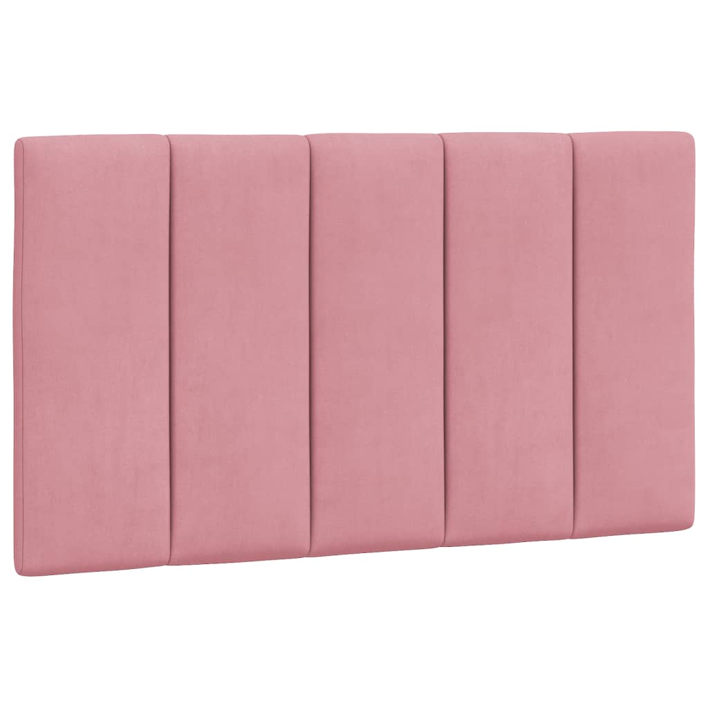 Cadre de lit sans matelas Hanko rose 80x200 cm velours