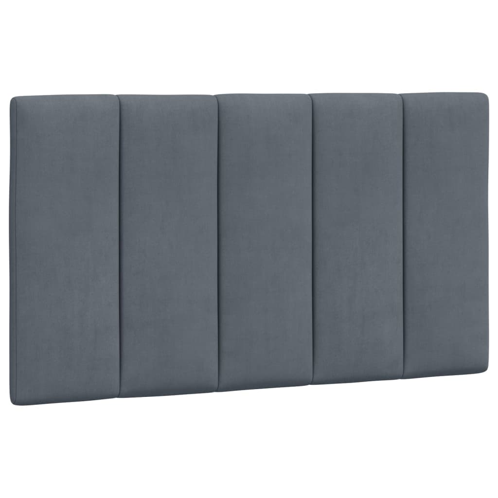 Cadre de lit sans matelas gris foncé 90x200 cm velours - XIOS
