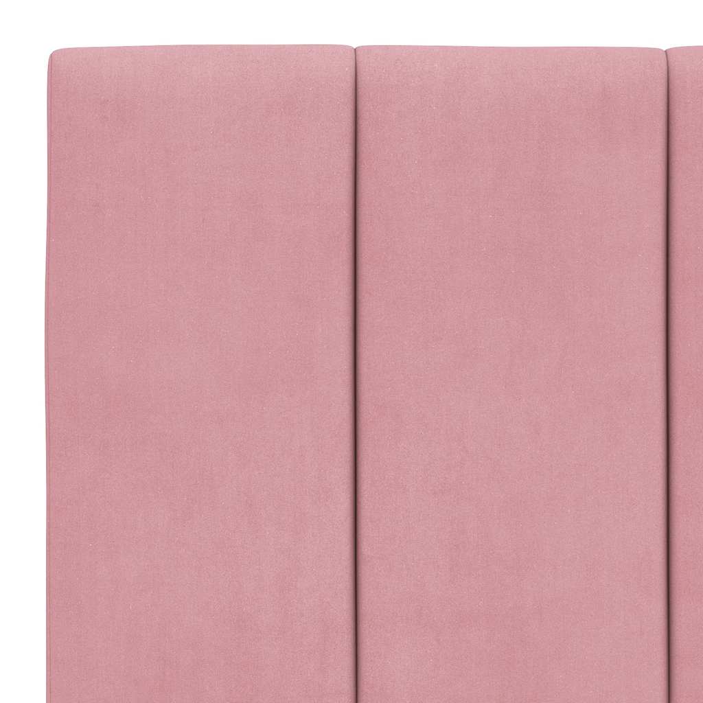 Cadre de lit sans matelas Hanko rose 100x200 cm velours