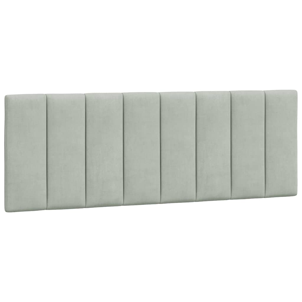Cadre de lit sans matelas Hanko gris clair 120x200 cm velours