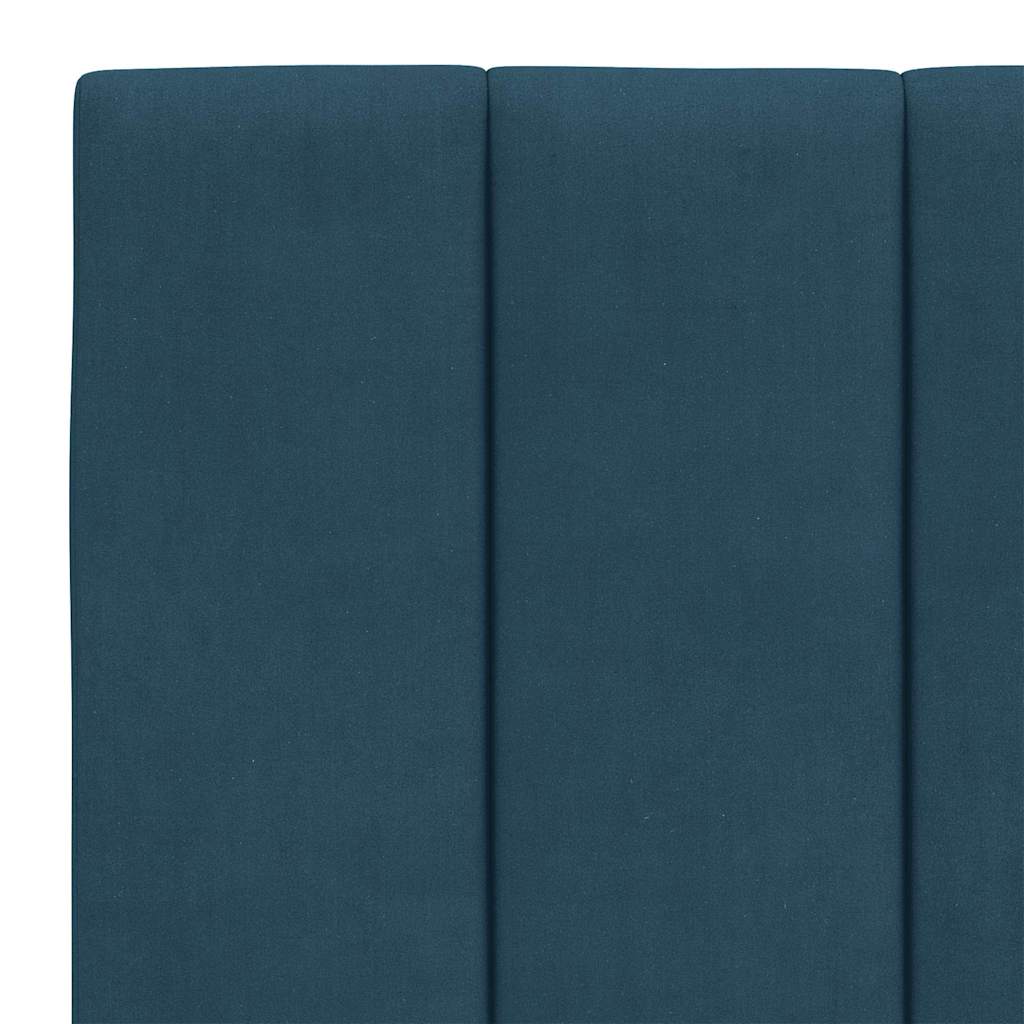 Cadre de lit sans matelas Hanko bleu 120x200 cm velours - XIOS