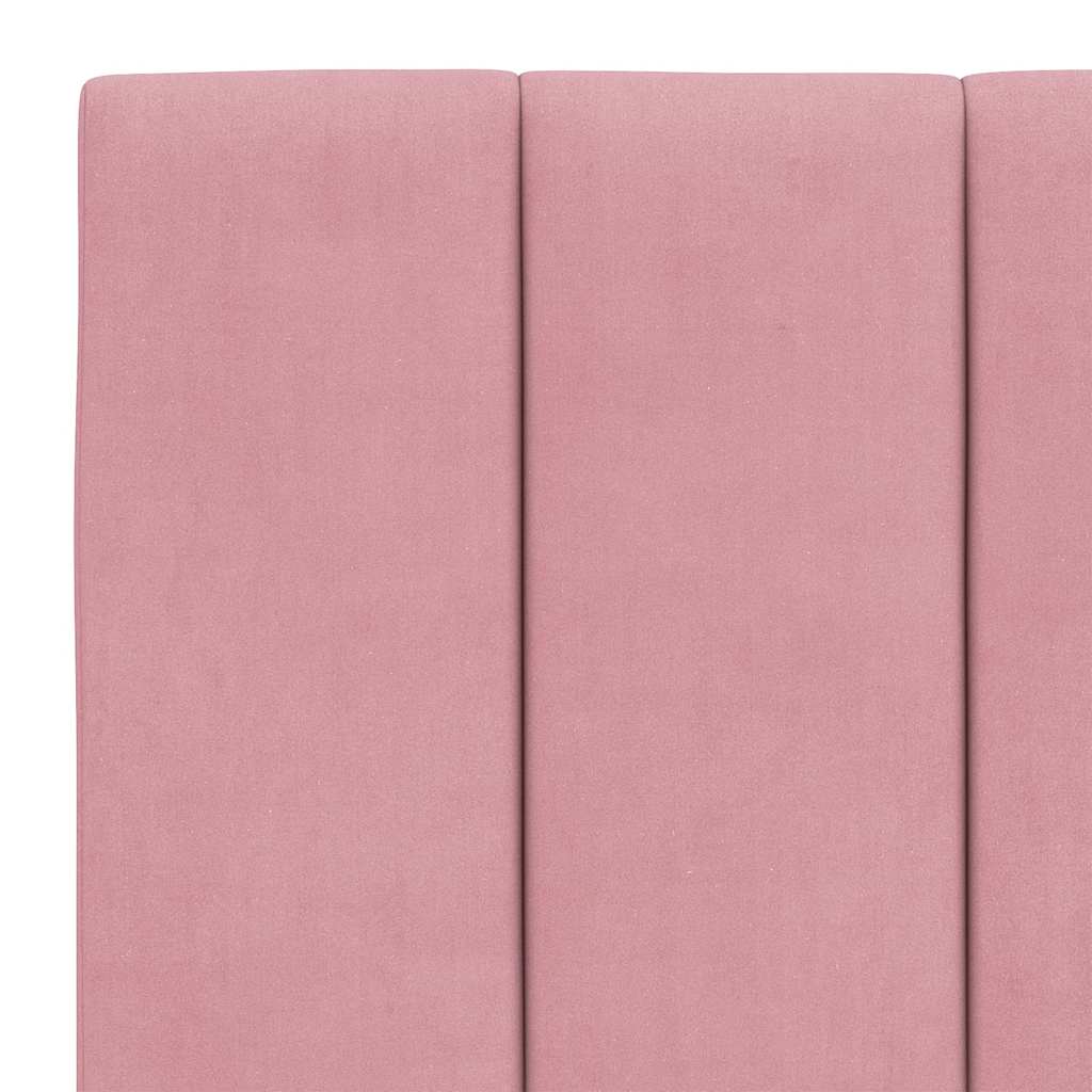 Cadre de lit sans matelas Hanko rose 120x200 cm velours - XIOS