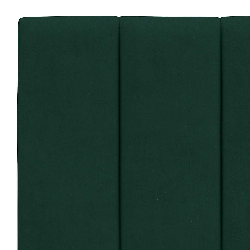 Cadre de lit sans matelas Hanko vert foncé 140x200 cm velours - XIOS