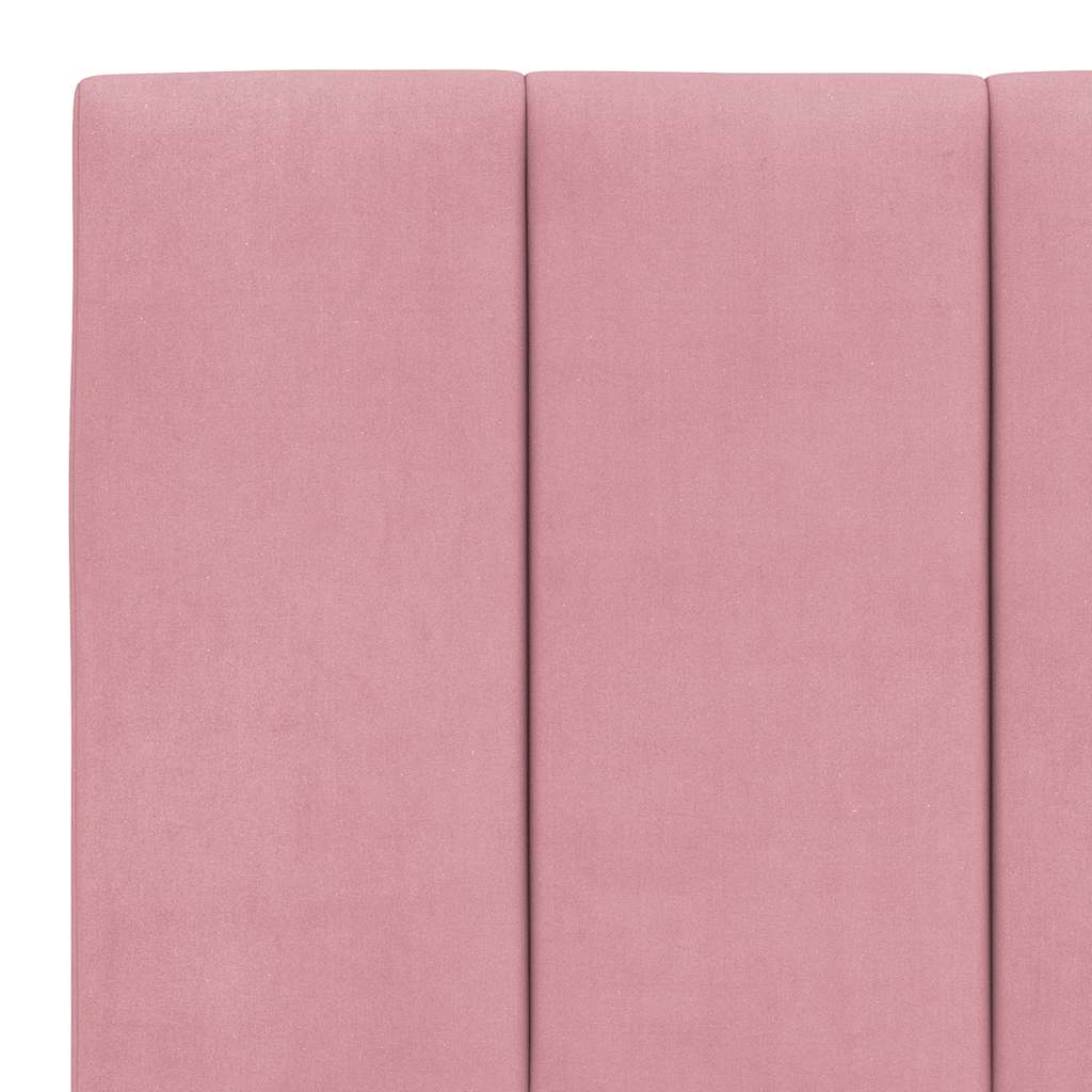 Cadre de lit sans matelas Hanko rose 160x200 cm velours - XIOS