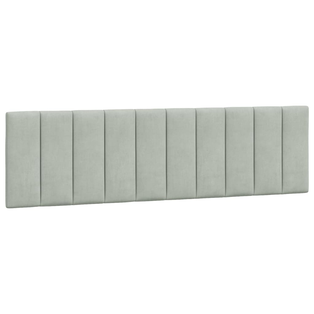 Cadre de lit sans matelas gris clair 180x200 cm velours - XIOS