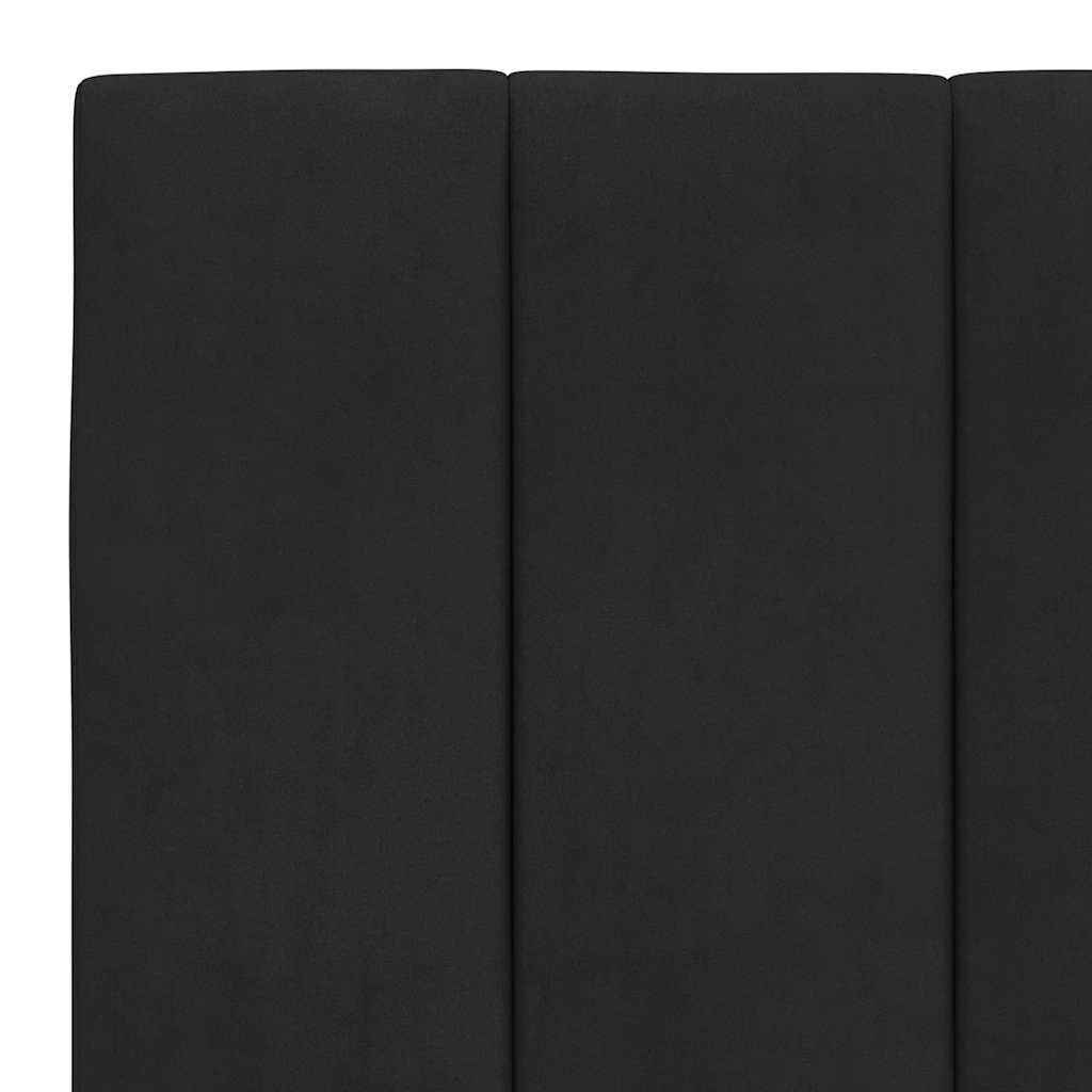 Cadre de lit sans matelas Hanko noir 180x200 cm velours