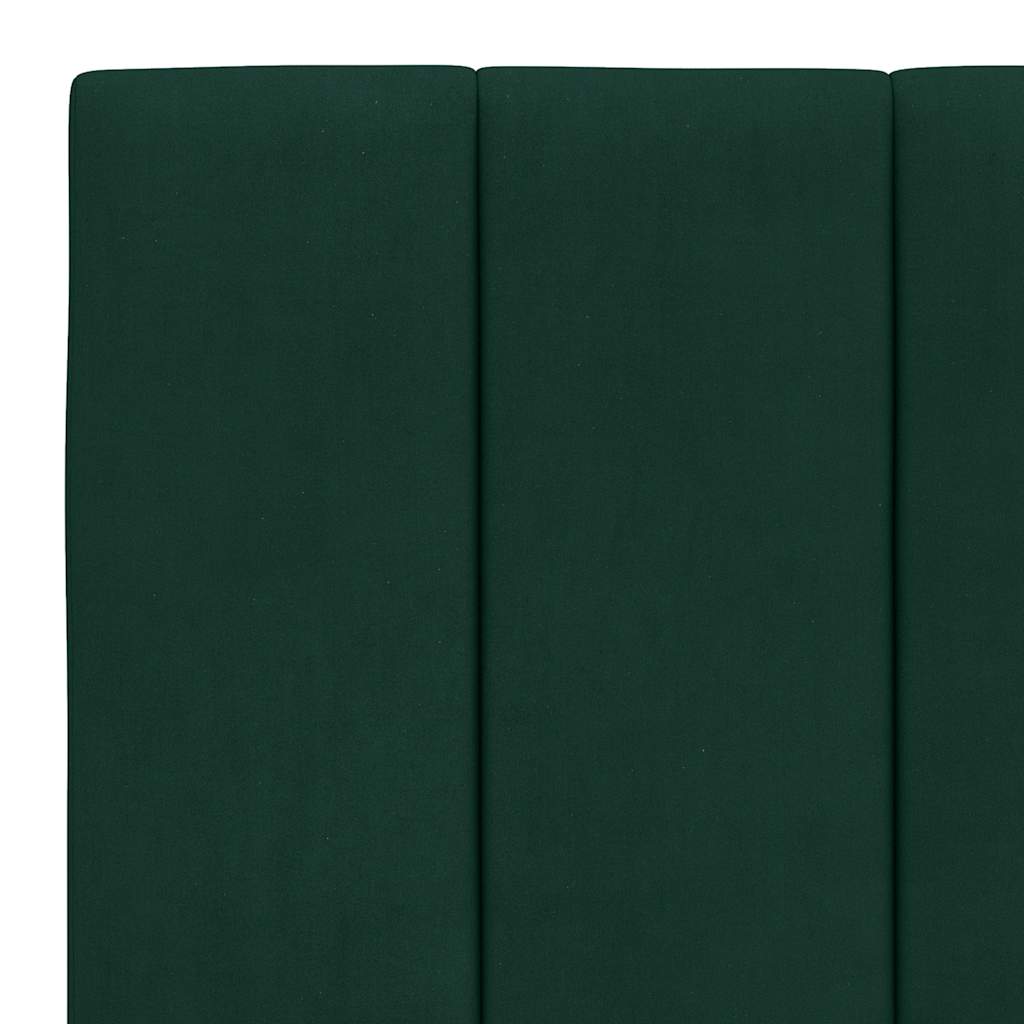 Cadre de lit sans matelas Hanko vert foncé 180x200 cm velours - XIOS