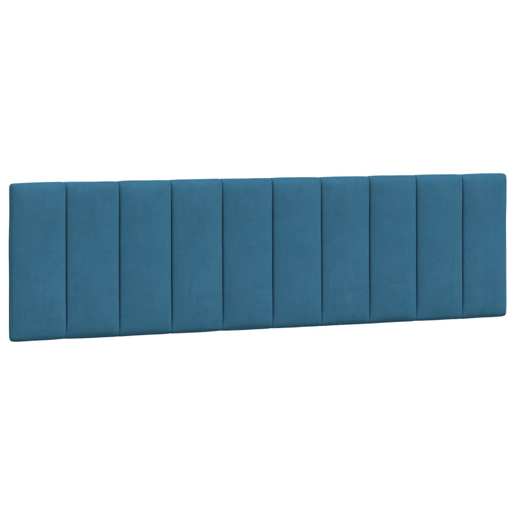 Cadre de lit sans matelas bleu 180x200 cm velours - XIOS