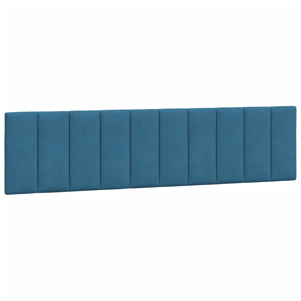Cadre de lit sans matelas Hanko bleu 200x200 cm velours - XIOS