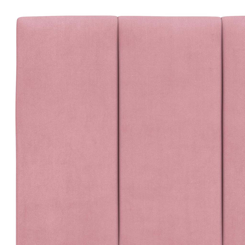 Cadre de lit sans matelas Hanko rose 200x200 cm velours - XIOS
