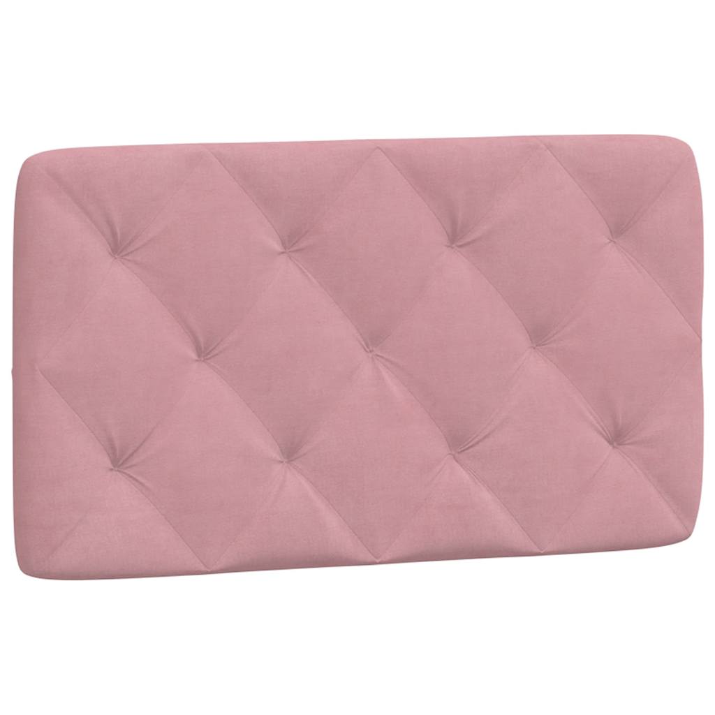 Cadre de lit sans matelas rose 90x190 cm velours - XIOS