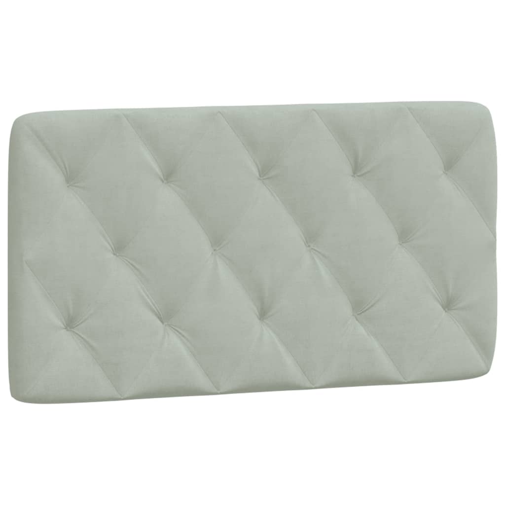 Cadre de lit sans matelas gris clair 100x200 cm velours - XIOS