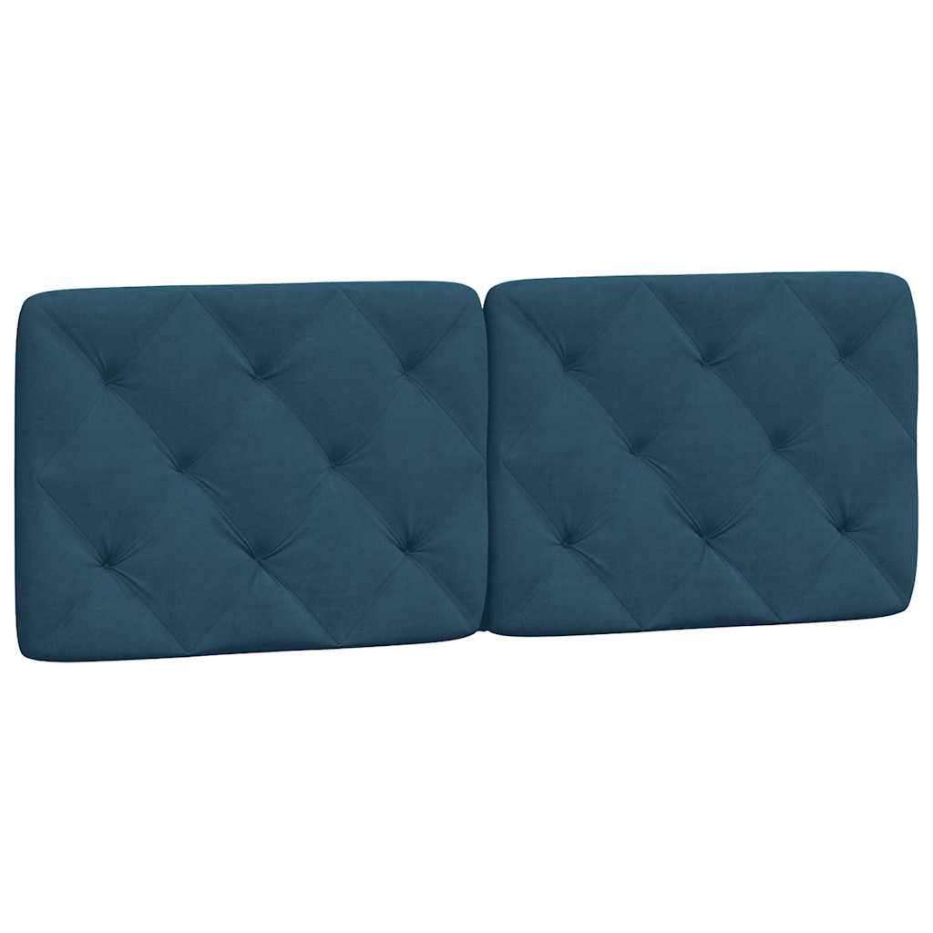 Cadre de lit sans matelas bleu 120x200 cm velours