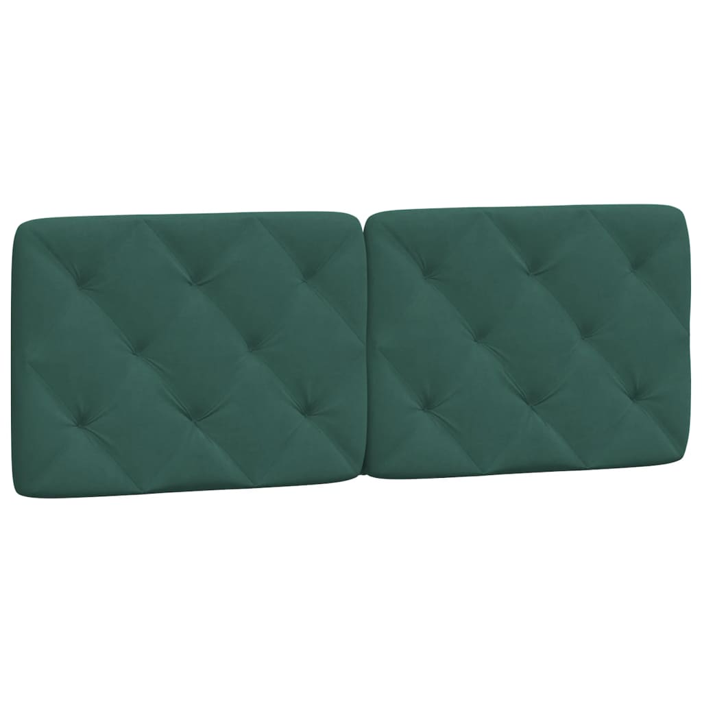 Cadre de lit sans matelas vert foncé 140x190 cm velours - XIOS