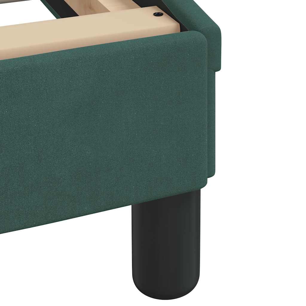 Cadre de lit sans matelas vert foncé 140x200 cm velours - XIOS