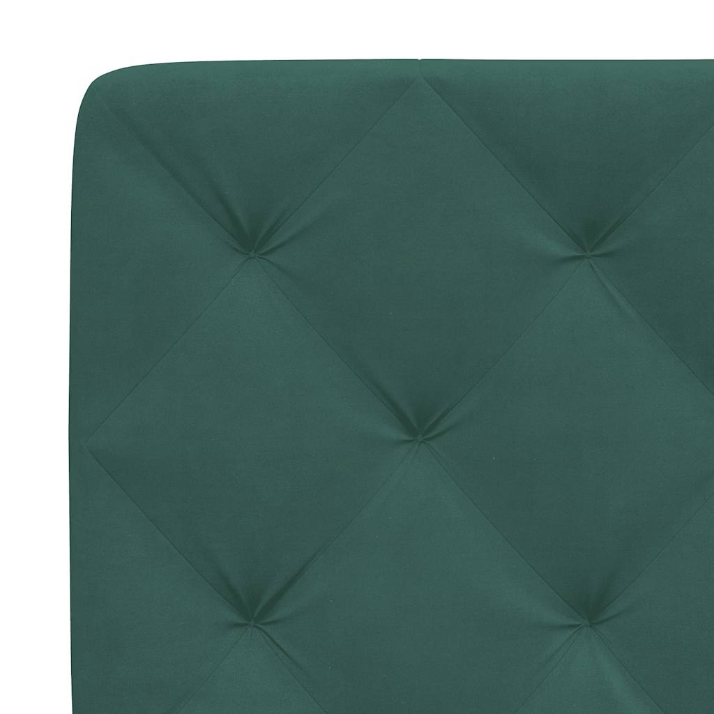 Cadre de lit sans matelas vert foncé 140x200 cm velours - XIOS