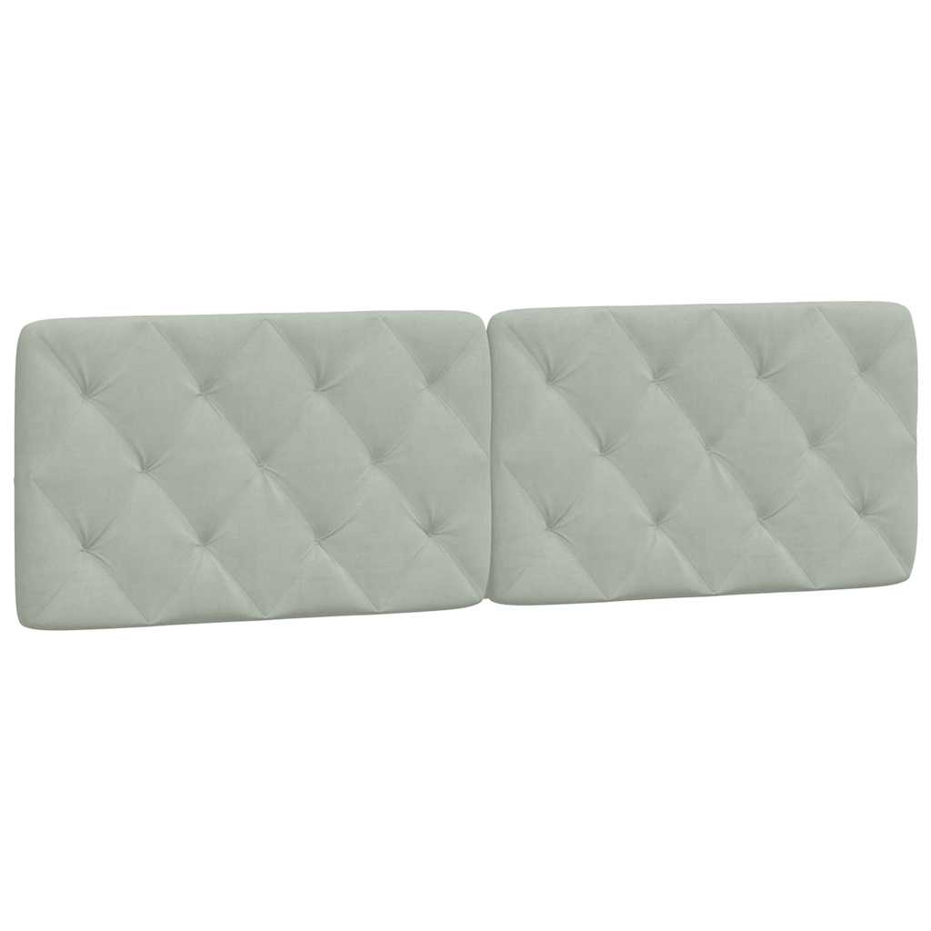 Cadre de lit sans matelas gris clair 160x200 cm velours - XIOS