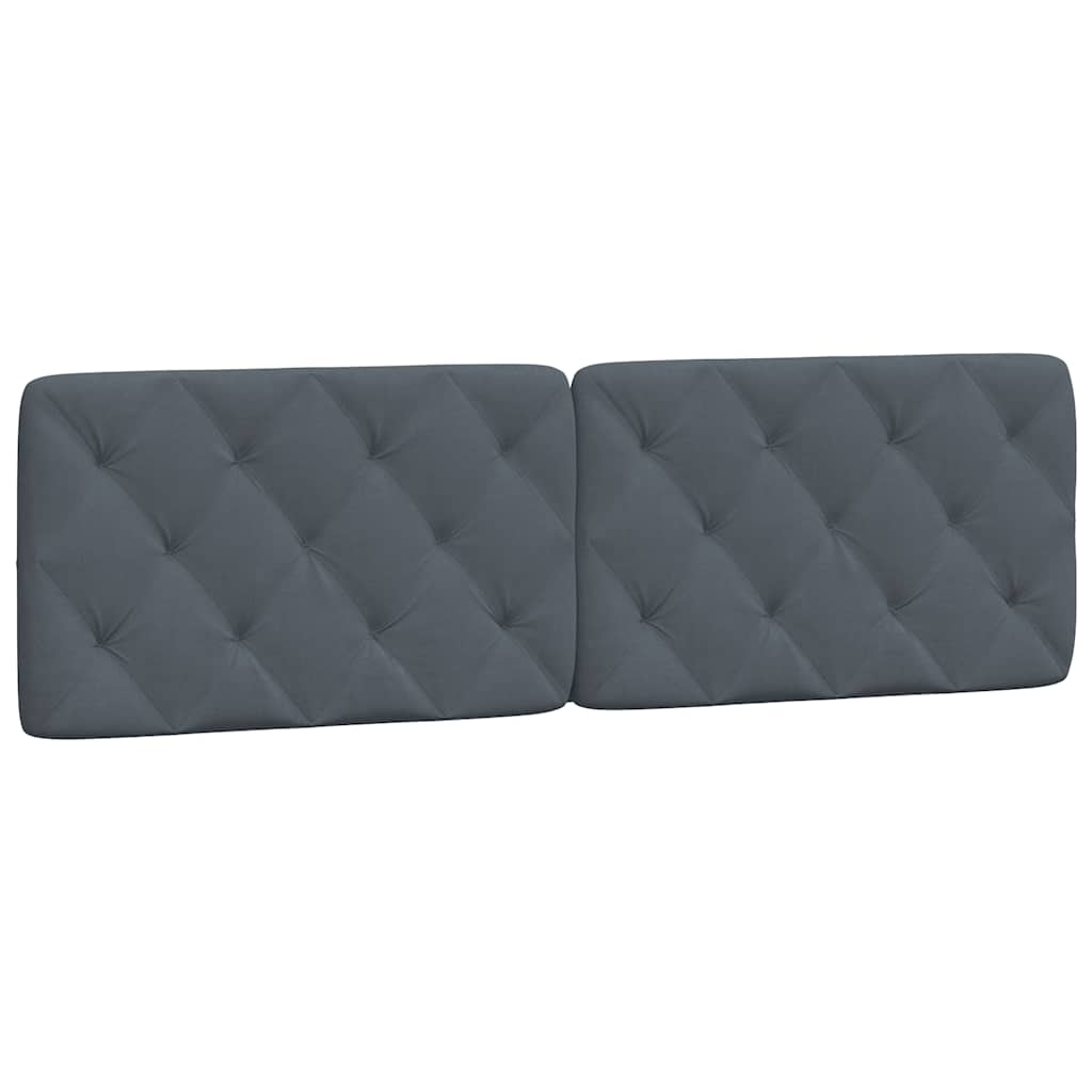 Cadre de lit sans matelas gris foncé 160x200 cm velours - XIOS