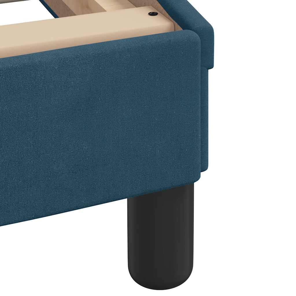 Cadre de lit sans matelas bleu 180x200 cm velours - XIOS