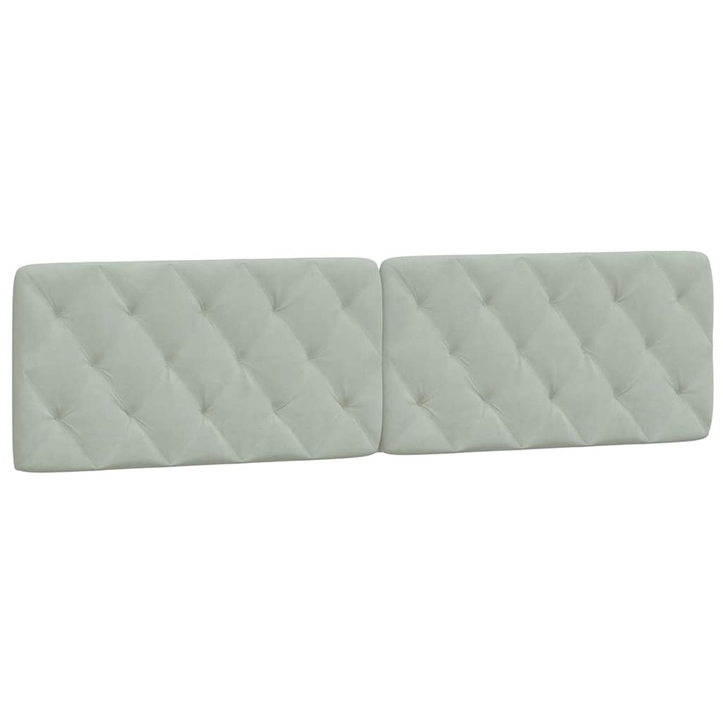 Cadre de lit sans matelas gris clair 200x200 cm velours - XIOS