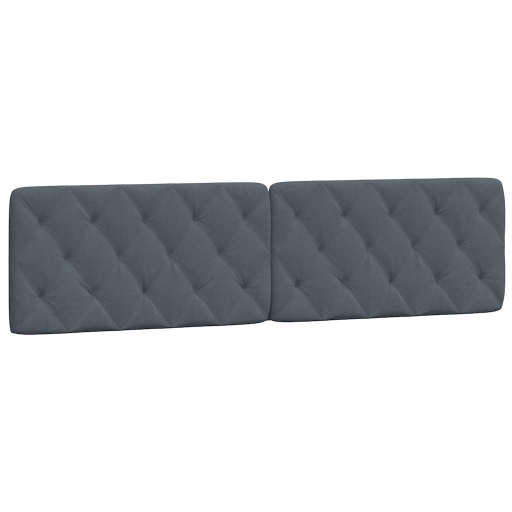 Cadre de lit sans matelas gris foncé 200x200 cm velours - XIOS