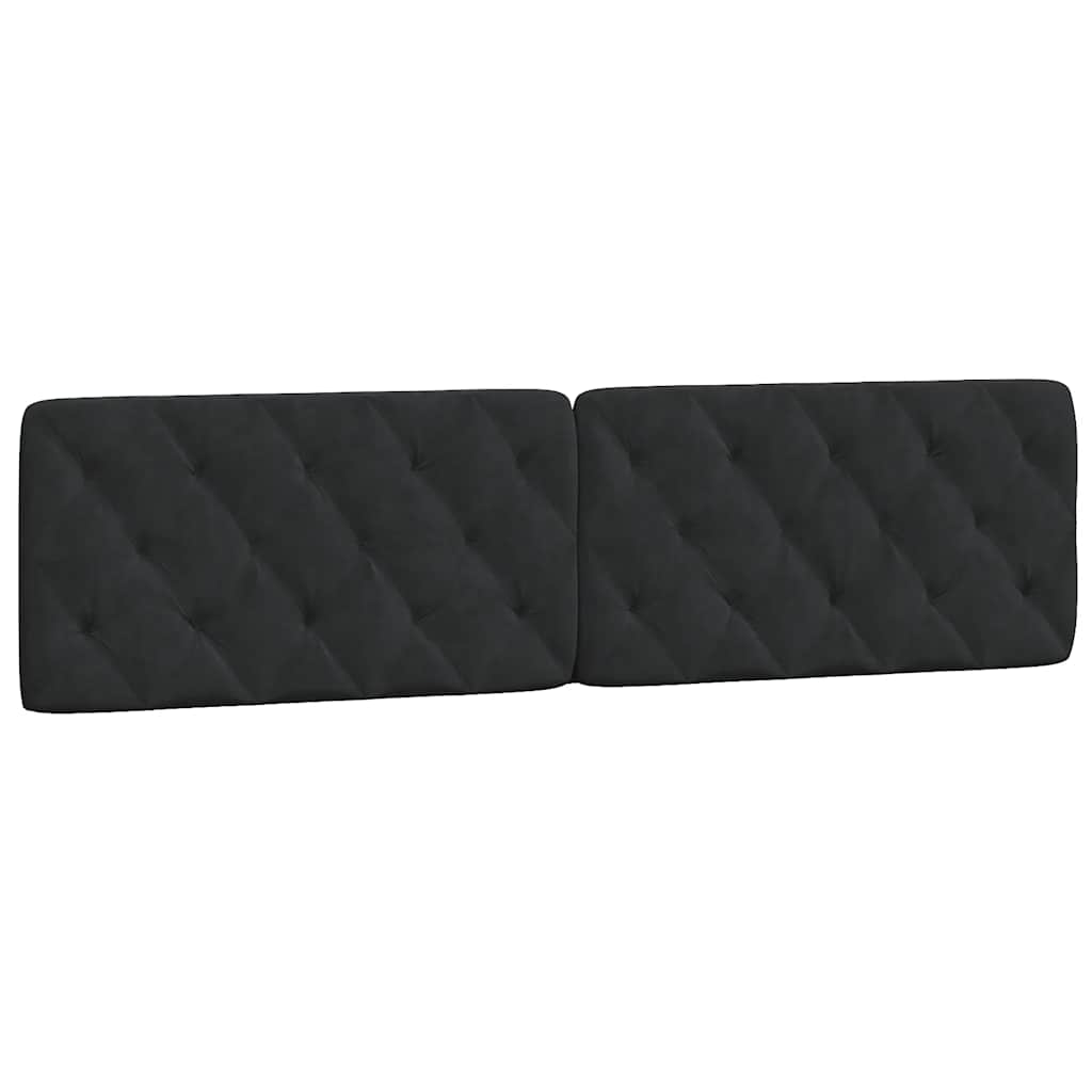 Cadre de lit sans matelas noir 200x200 cm velours - XIOS
