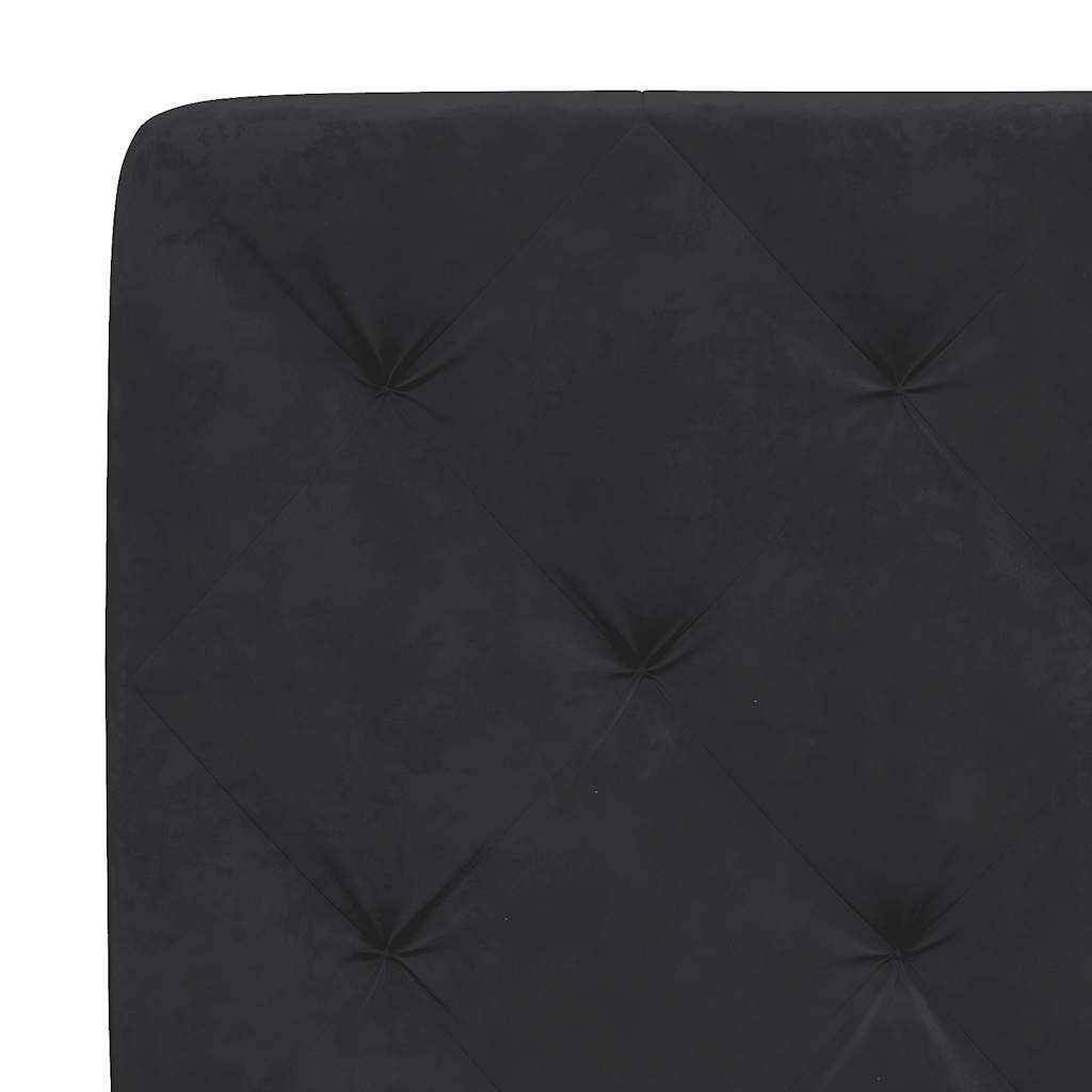 Cadre de lit sans matelas noir 200x200 cm velours - XIOS