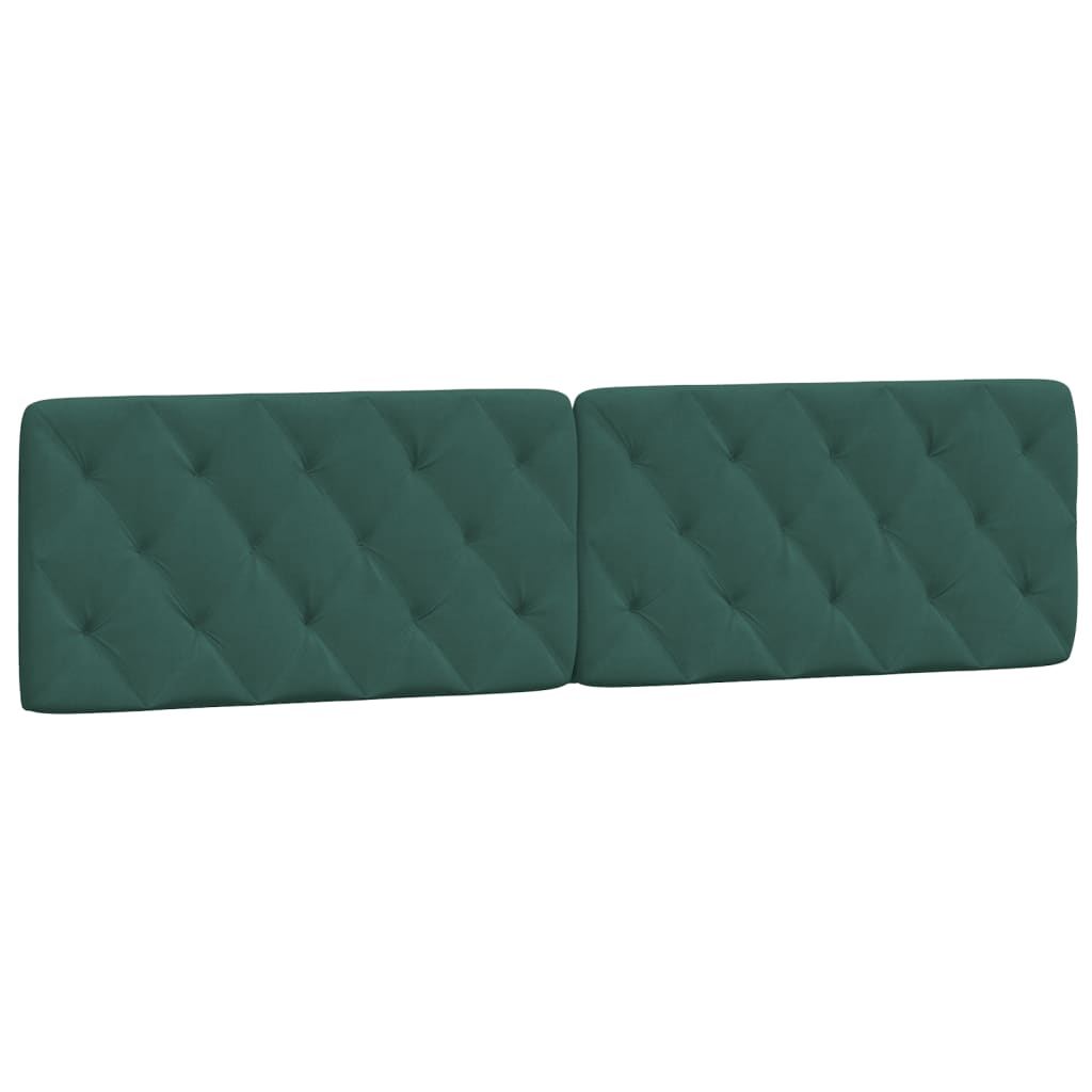 Cadre de lit sans matelas vert foncé 200x200 cm velours - XIOS