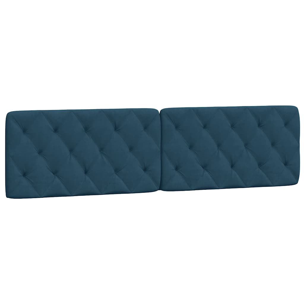 Cadre de lit sans matelas bleu 200x200 cm velours - XIOS