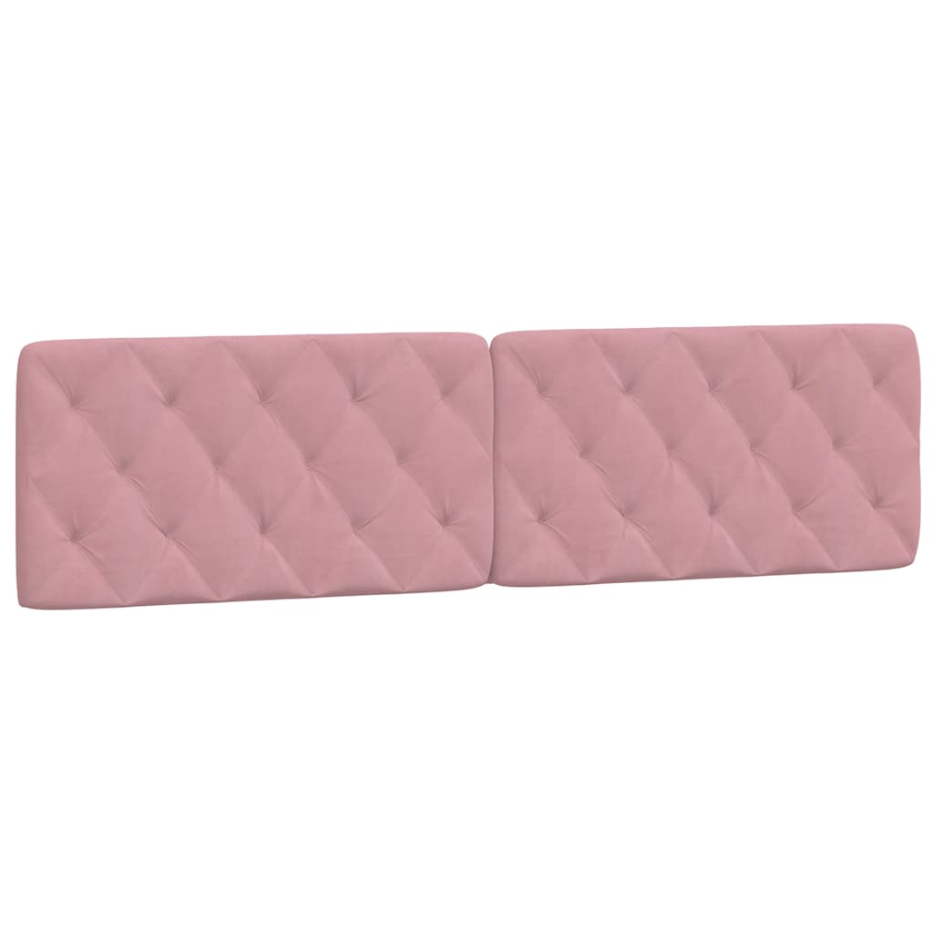 Cadre de lit sans matelas rose 200x200 cm velours - XIOS