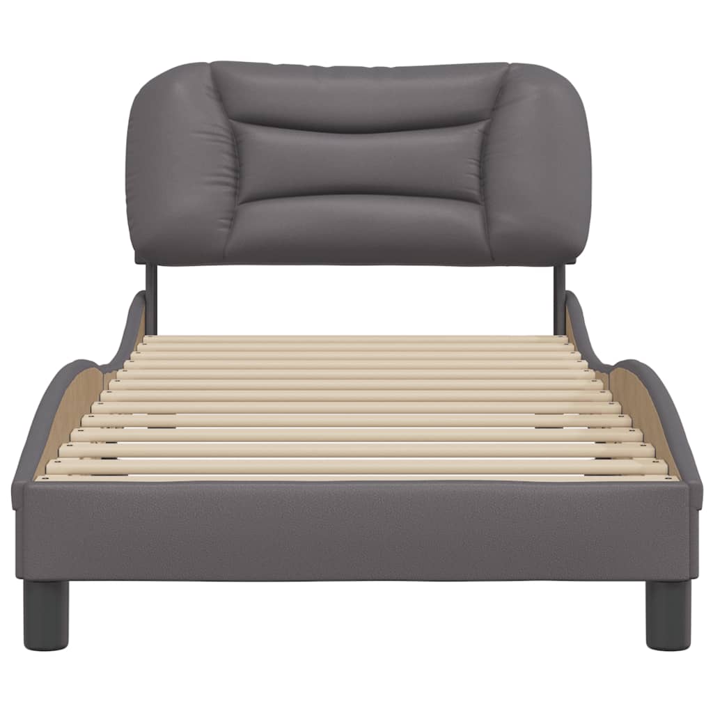 Cadre de lit sans matelas Hvar gris 90x200 cm similicuir - XIOS