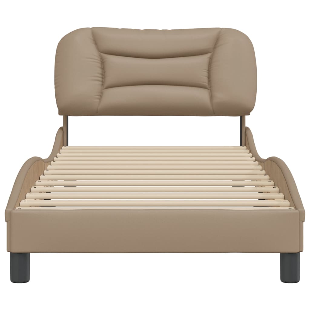 Cadre de lit sans matelas cappuccino 90x200 cm similicuir - XIOS