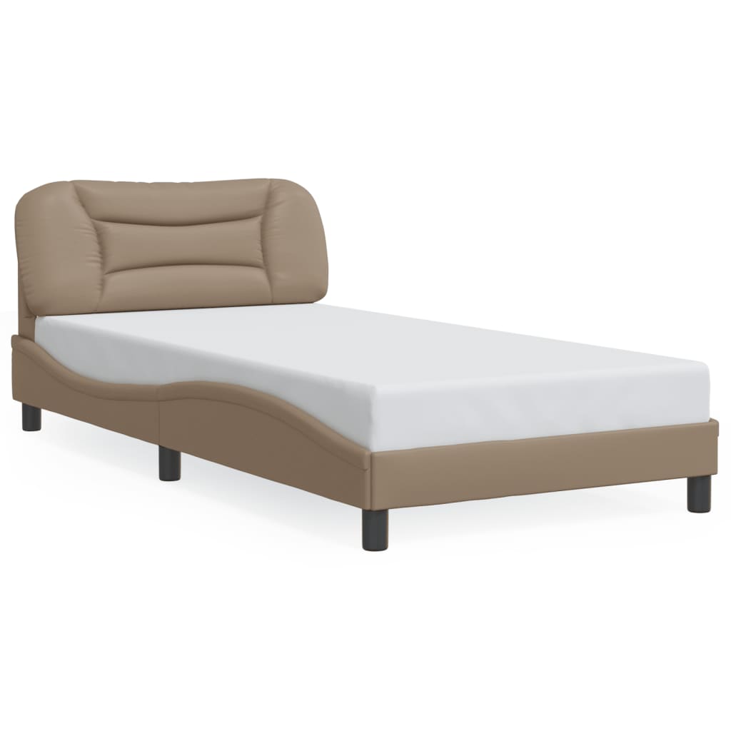 Cadre de lit sans matelas cappuccino 100x200 cm similicuir - XIOS