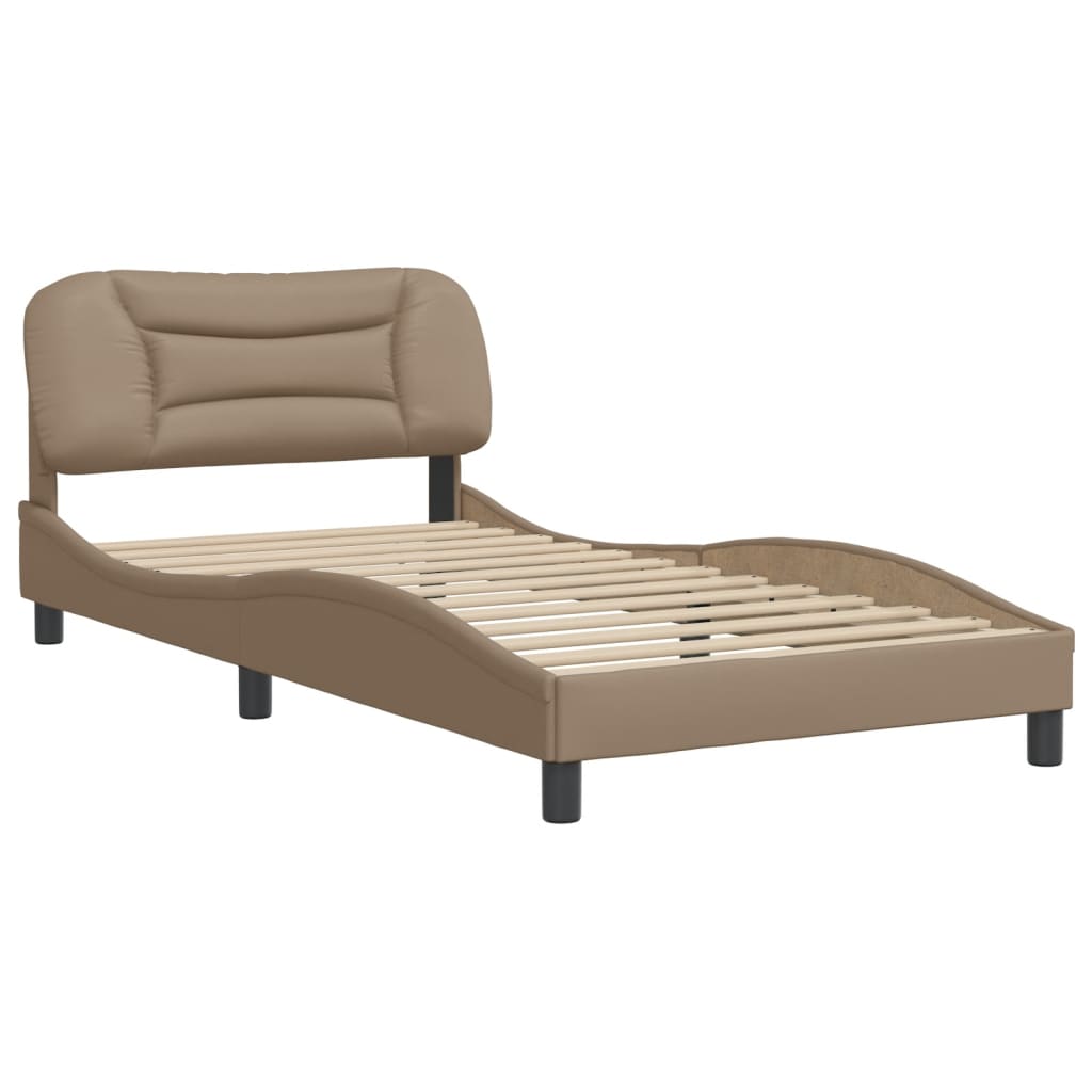Cadre de lit sans matelas cappuccino 100x200 cm similicuir - XIOS