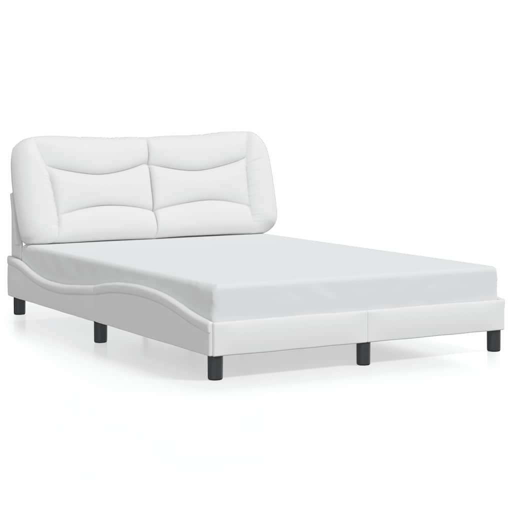 Cadre de lit sans matelas Hvar blanc 120x200 cm similicuir