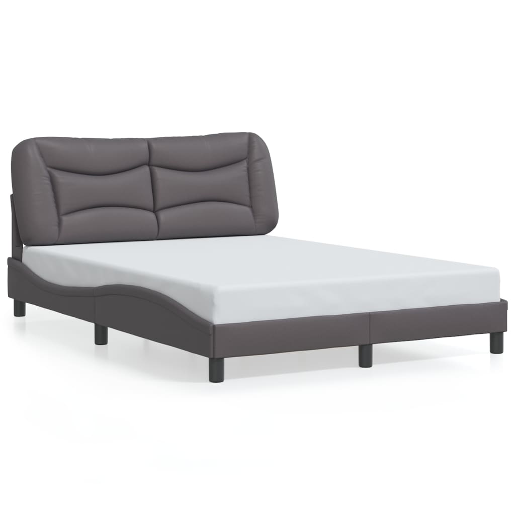 Cadre de lit sans matelas gris 120x200 cm similicuir - XIOS