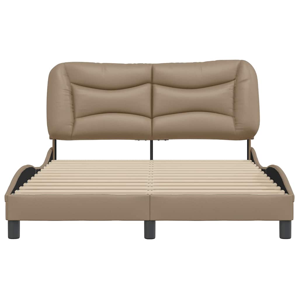 Cadre de lit sans matelas Hvar cappuccino 120x200 cm similicuir